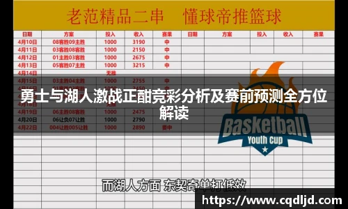 勇士与湖人激战正酣竞彩分析及赛前预测全方位解读
